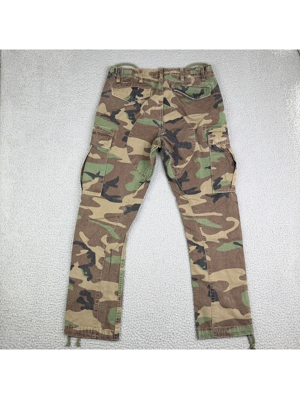 Polo Ralph Lauren Military Surplus Utility Cargo Pants Green Camo Distress 30x30